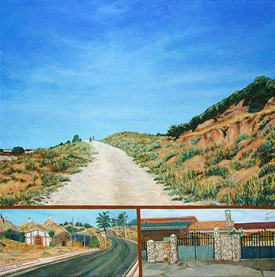 Day 23: León to Villadangos del Páramo Artist: Barbara J. Sherman Date: 2008 Medium: Acrylic on canvas Dimensions: 20 x 20 in. (50.8 x 50.8 cm) © 2016 Barbara J. Sherman