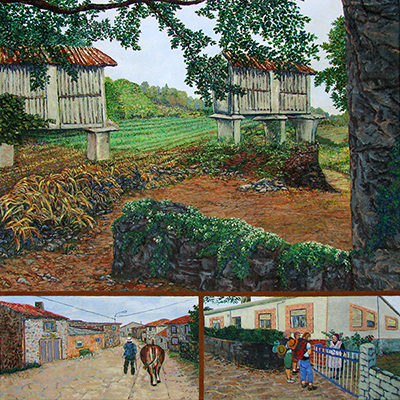 Day 41: Palas de Rey to Melide Artist: Barbara J. Sherman Date: 2010 Medium: Acrylic on canvas Dimensions: 20 x 20 in. (50.8 x 50.8 cm) © 2016 Barbara J. Sherman